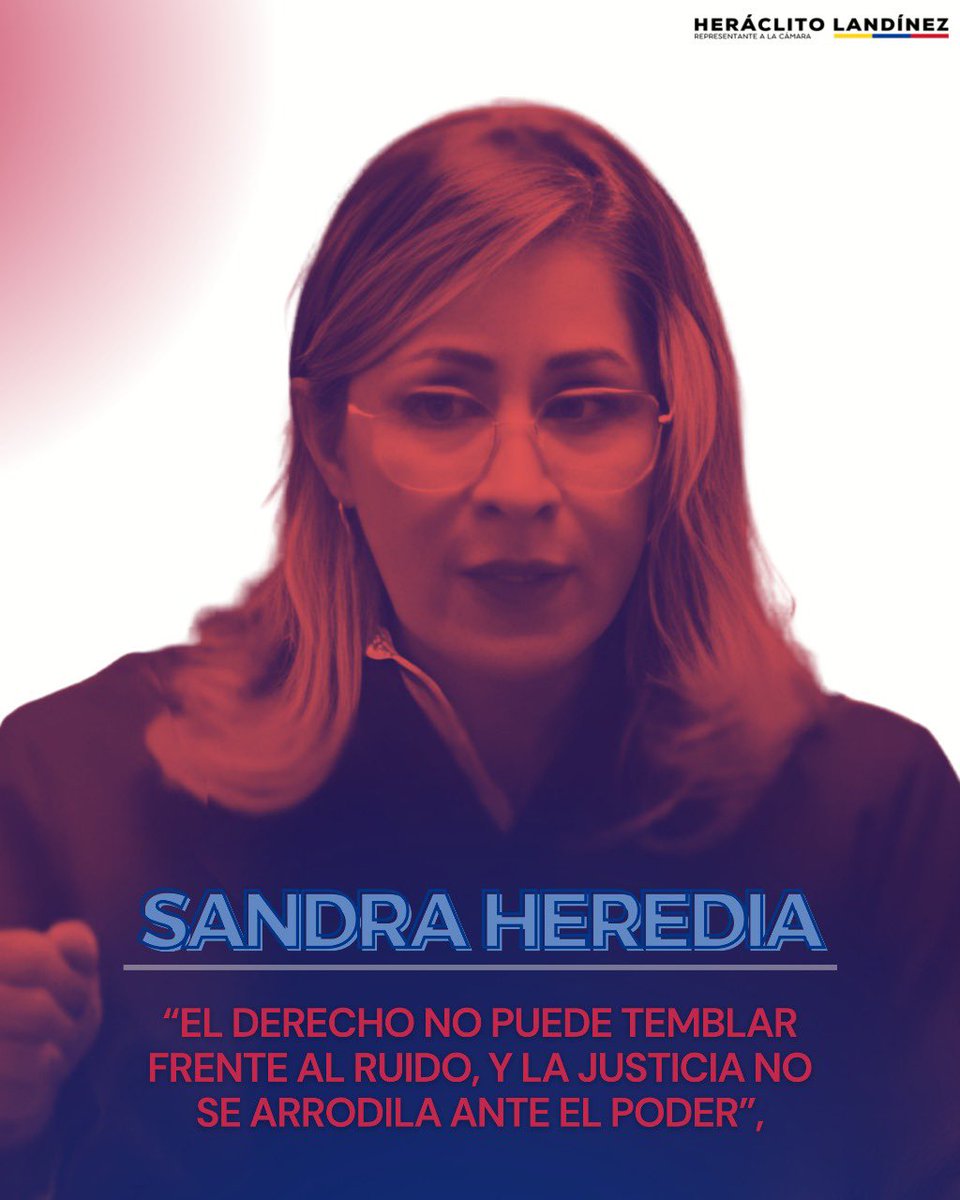 HERACLITOL's tweet image. Sandra Heredia no solo dictó un fallo histórico. Reafirmó la independencia de la justicia.
Con rigor jurídico y solvencia ética, la jueza Sandra Liliana Heredia condujo el juicio contra Álvaro Uribe bajo presiones políticas, mediáticas y sociales. Lo hizo con dignidad y dio su…