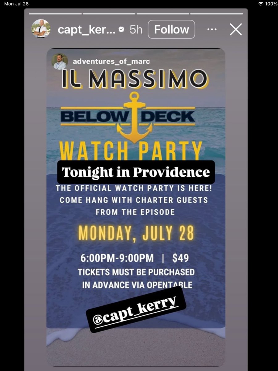 I saw this on Captain Kerry’s instagram stories, I cannot imagine being the annoying charter guests on this episode and agreeing to a live watch party. I’d be hanging my head in shame, not calling attention to myself 😬 #BelowDeck