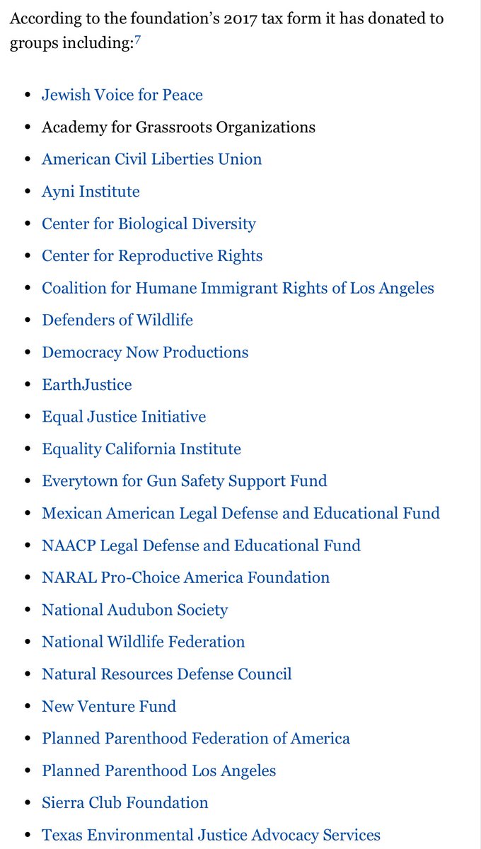 <a href="/JoeBiden/">Joe Biden</a> Wallis Annenberg was the president of the Annenberg Foundation— a left wing org that funds a who’s who of radical left wing groups including pro-abortion groups like Planned Parenthood and leaders of the climate cult like EarthJustice, the NRDC, and the Sierra Club.