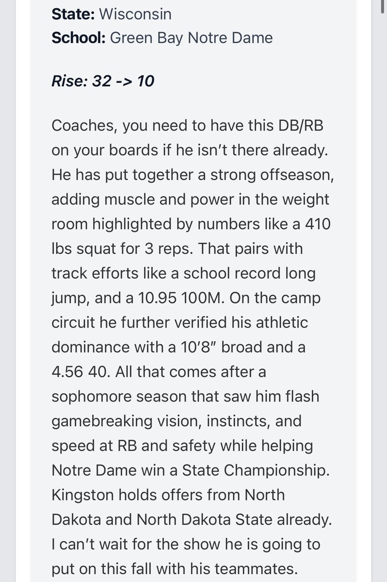 Kingston Allen (@kingstonallen17) on Twitter photo Thank you <a href="/PrepRedzoneWI/">Prep Redzone Wisconsin</a> and <a href="/MJ_NFLDraft/">Mark Johnson</a> for the article and moving me up to the 10th best 2027 in the state ! Thank you <a href="/PrepRedzoneWI/">Prep Redzone Wisconsin</a> and <a href="/MJ_NFLDraft/">Mark Johnson</a> for the article and moving me up to the 10th best 2027 in the state !
