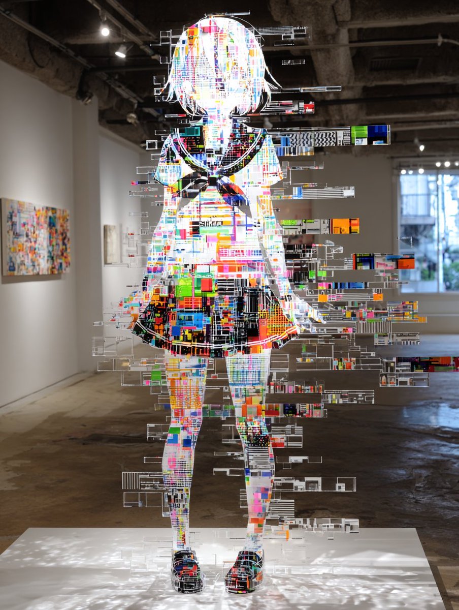 ギャラリーと少女の像