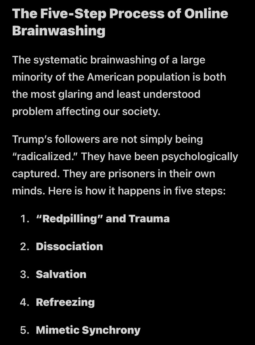 Thank you for explaining it.  🙏
You’re one of the few. 
I’ll be rereading those last steps a few times over. I know you’re right because so many were not like this before. They were/are good people. 😓 We have to stop pretending. People are not ok &amp; it’s not politics.