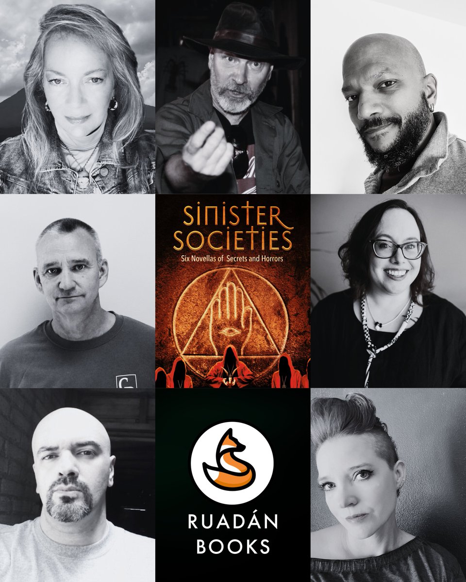RuadanBooks's tweet image. Are you one of us?
We're delighted to announce Sinister Societies: Six Novellas of Secrets and Horrors, edited by Linda Hartley, forthcoming from Ruadán Books on December 9, 2025!
Featuring Cindy O'Quinn, Errick Nunnally, Mercedes M. Yardley, Michael Burke, Tom Deady, and Sarah…