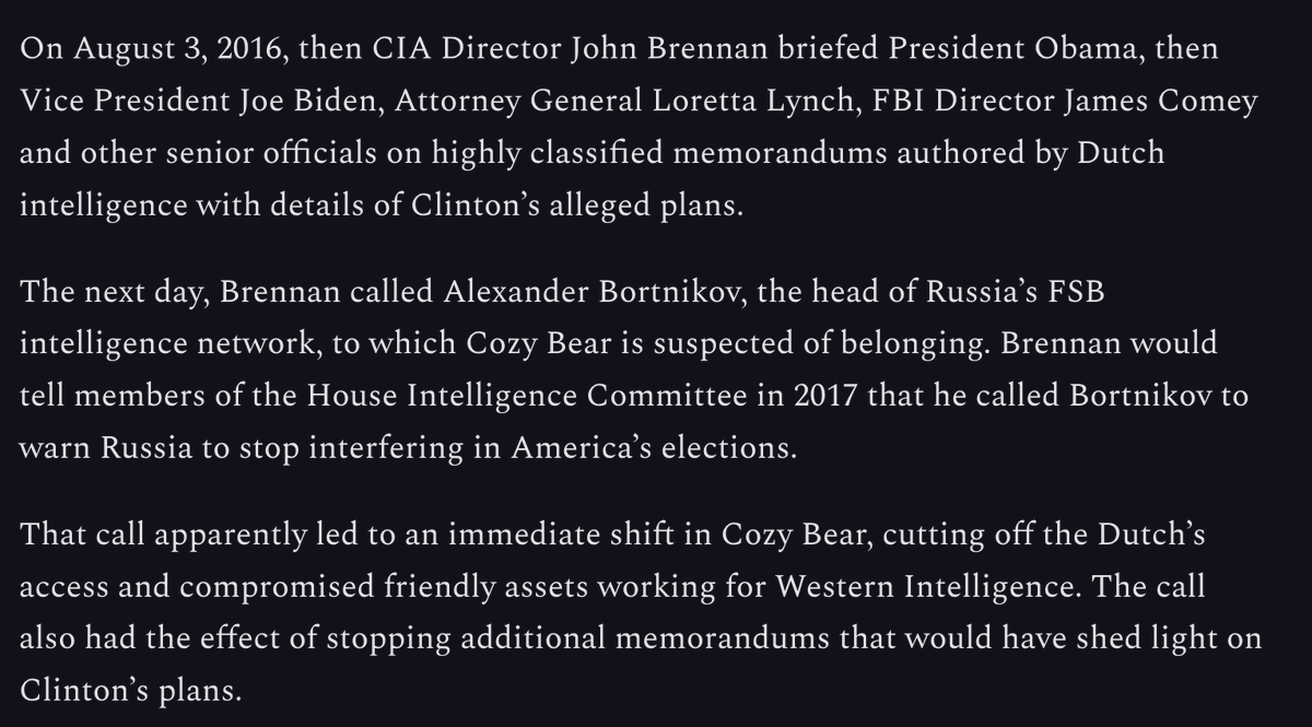 Mollie (@mzhemingway) on Twitter photo Did Brennan call Russia mostly to get them to stop talking openly about Clinton's Russia collusion hoax because the Dutch were catching it and putting it in writing to the U.S.? Hmmmm... <a href="/UndeadFoia/">Undead FOIA 3.0</a> sleuth.news/p/exclusive-du… Did Brennan call Russia mostly to get them to stop talking openly about Clinton's Russia collusion hoax because the Dutch were catching it and putting it in writing to the U.S.? Hmmmm... <a href="/UndeadFoia/">Undead FOIA 3.0</a> sleuth.news/p/exclusive-du…