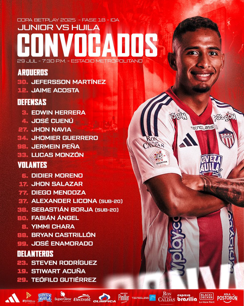 🔥🦈 ¡CONVOCADOS! 
#VamosJunior