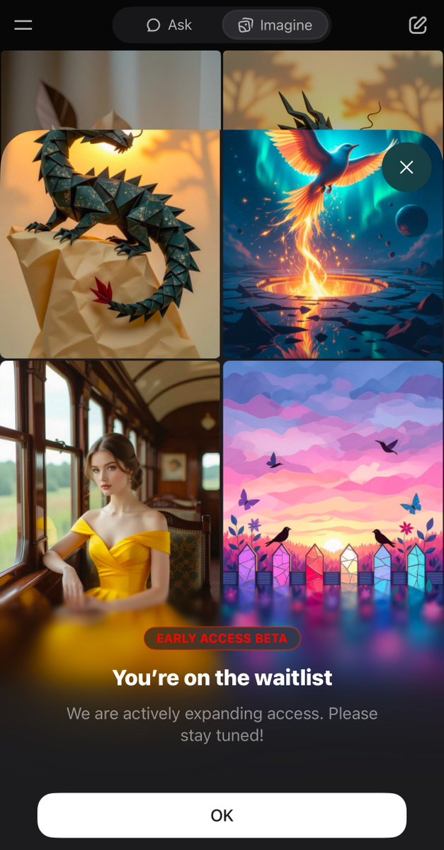 emcverse's tweet image. Download the @grok app to join the waiting for the early access beta to “Imagine” by Grok. 👀💯🔥🧋
- Gen AI video via Grok app.