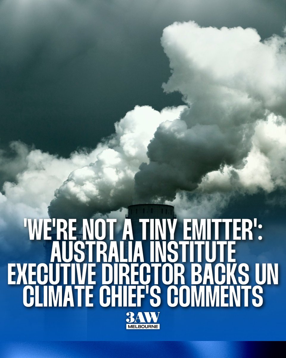 3AW693's tweet image. He says Australia has been called out due to it's position as the world's third-largest exporter of fossil fuels.
More: nine.social/ZSP