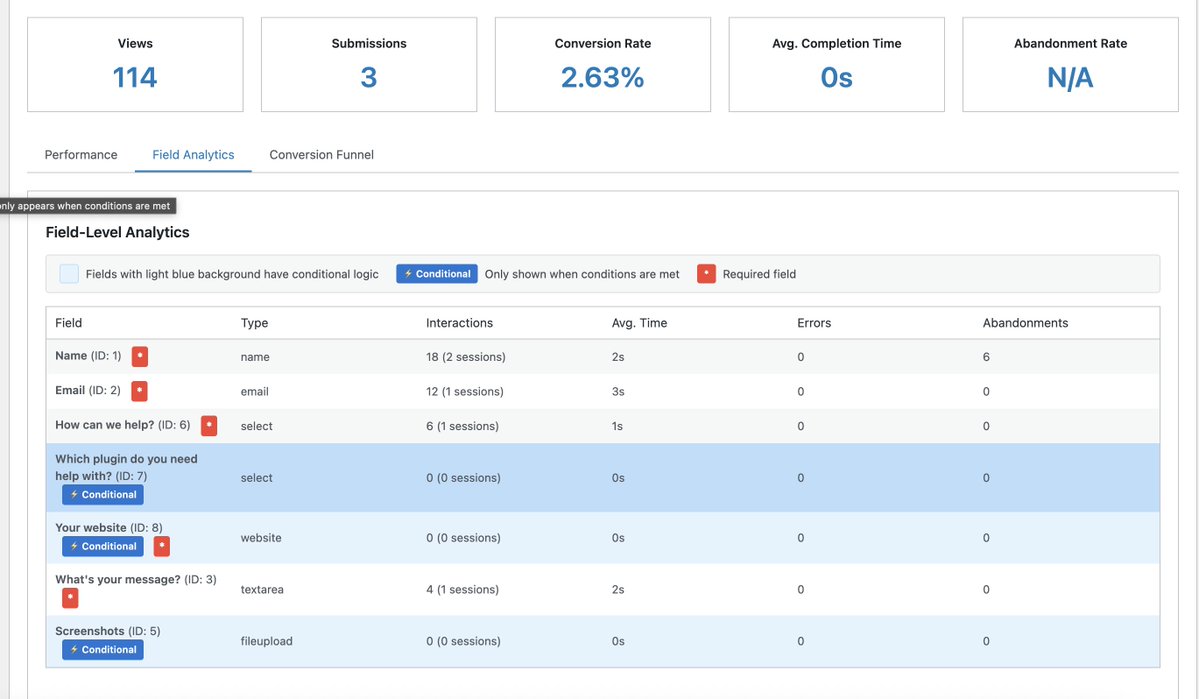 Johnathon Williams (@johnofhousejohn) on Twitter photo How would you like some field analytics for your <a href="/gravityforms/">Gravity Forms</a> ?
Drop a comment if you want a link to the launch sale. How would you like some field analytics for your <a href="/gravityforms/">Gravity Forms</a> ?
Drop a comment if you want a link to the launch sale.