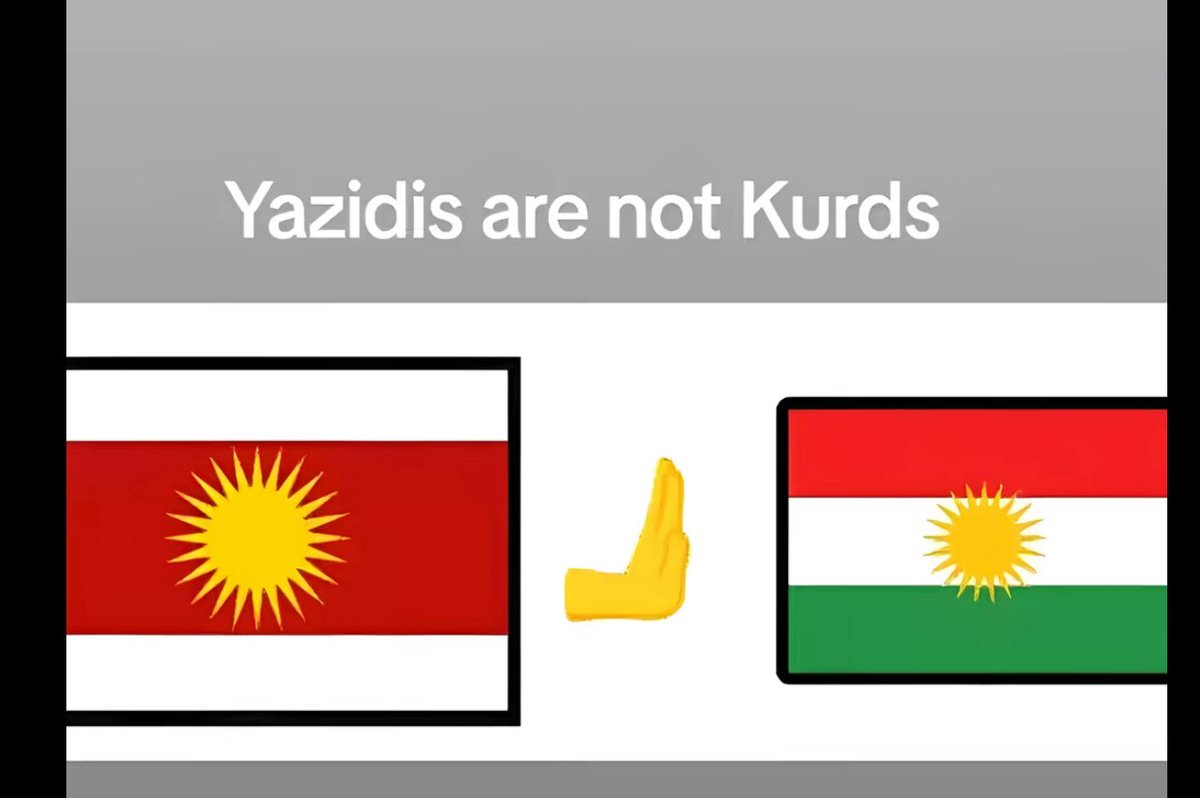 namemllme's tweet image. Kurdish logic:
If a Kurd becomes a murderer or an Islamist, he is a Yezidi not a Kurd.
But if you tell them that Yezidis are an ethno-religious group and not Kurds, they get mad. And especially when they see our culture and history.
Okay, good night 😴