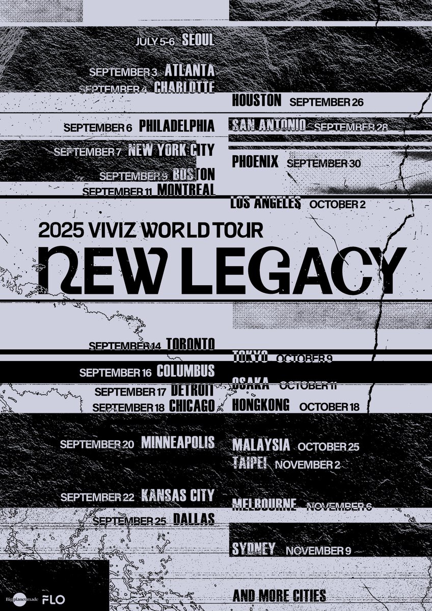 [#VIVIZ] 📢

2025 VIVIZ WORLD TOUR <NEW LEGACY> 투어 일정 안내 (+추가 지역 오픈)

🔗 cafe.daum.net/VIVIZ/Xw4f/168

#비비지
#EUNHA #은하
#SINB #신비
#UMJI #엄지
#NEW_LEGACY