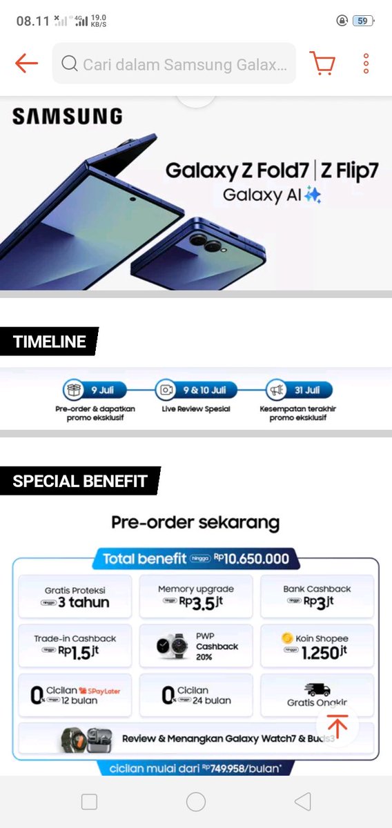 Utiihere_'s tweet photo. @ShopeeID "Pengen cobain #GalaxyZFold7 udah ada 200MP Camera &amp; ultra sleek desainnya. Pasti jadi game changer di dunia smartphone! #GalaxyZFold7xShopee” https://t.co/ZcB3SvXbJy