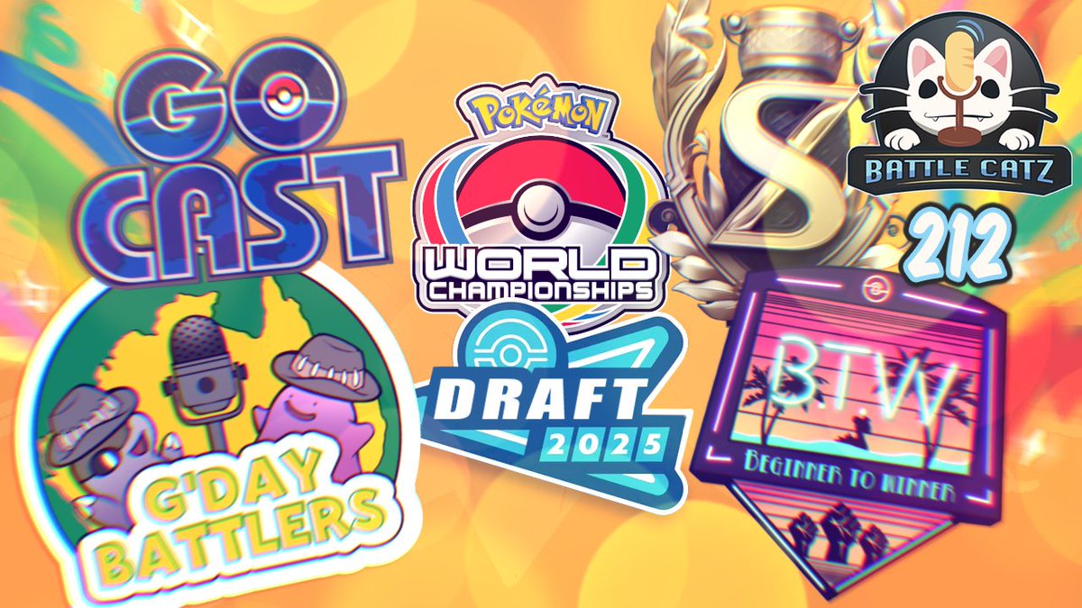 Episode 212 is live! ✨

- We invited other Podcast hosts to join us for a Worlds Draft!
- Someone is shaving their head after worlds 👨‍🦲
- Fish and Caleb have a secret bet 👀
- Should Aegislash still be banned for worlds?

🔴youtu.be/wCvf1kUy2ko
🟢 bit.ly/44SVaMP