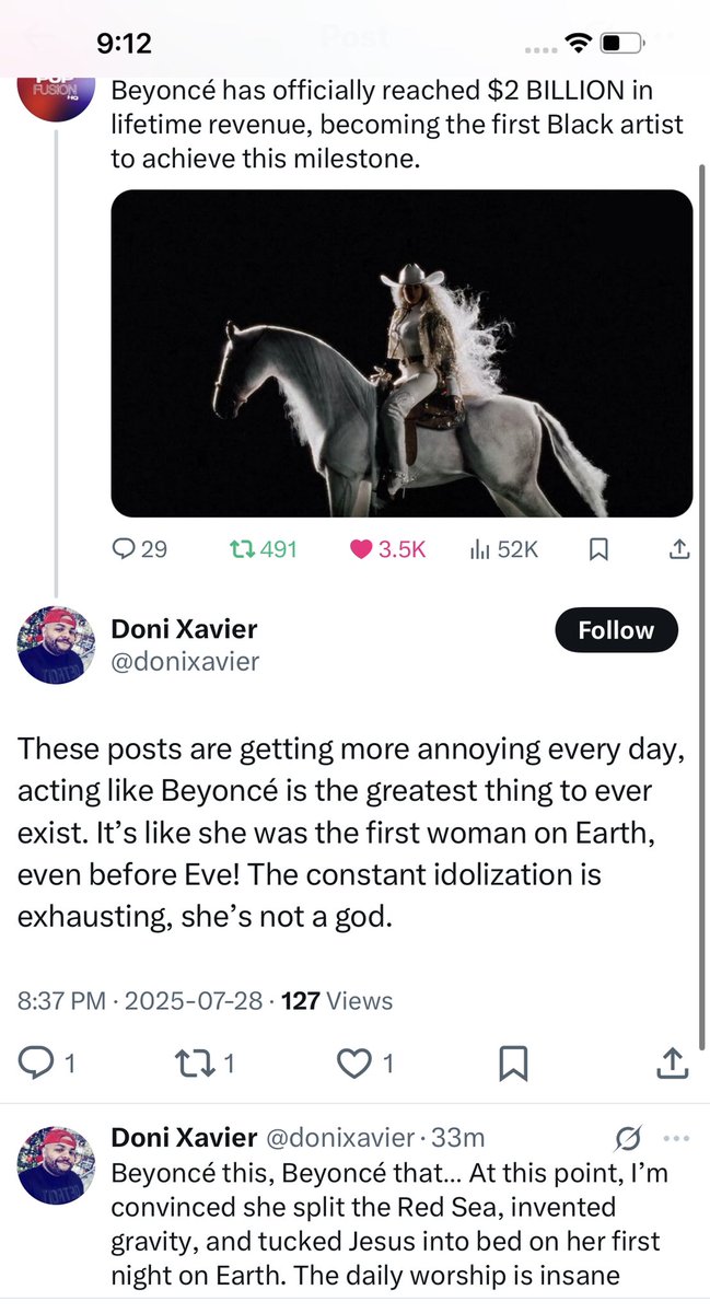 H_M_Today's tweet image. This white boy is devastated People love Queen Beyoncรฉ. He is having sleepless nights thinking about Beyoncรฉ and I must say, I love this for him.