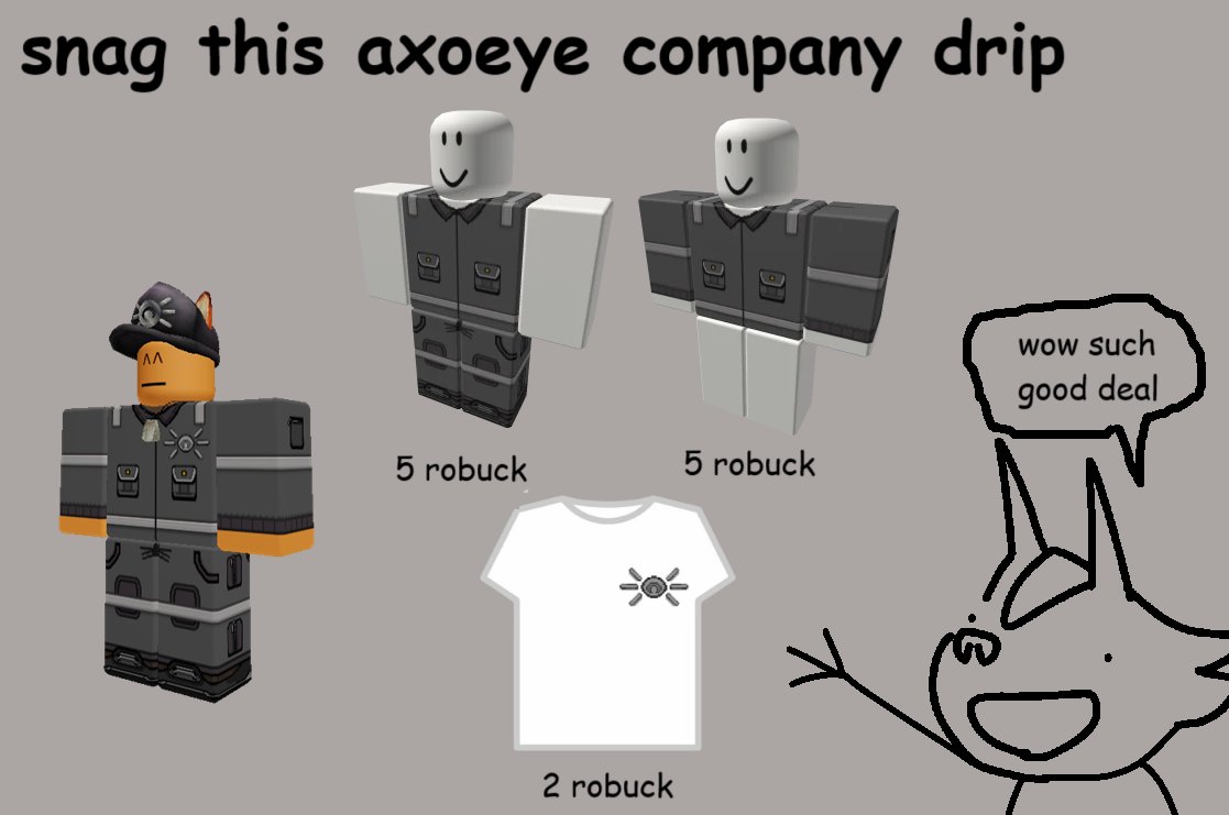 kickfwip's tweet photo. mulled over it long enough. axoeye uniform now available. links in the comments.
pls let there be more axoeye employees https://t.co/tNREDg0QFi