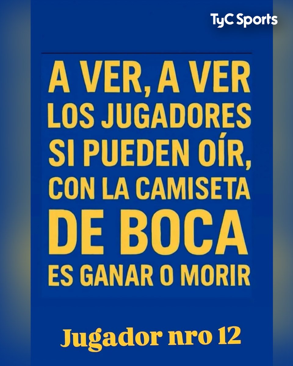 🔵🟡📱 Por medio de una storie en la cuenta de Instagram de Rafael Di Zeo, el líder de la 12 intimó a los futbolistas de Boca con un tajante pedido:

✍ "A ver, a ver los jugadores si pueden oír, con la camiseta de Boca es ganar o morir".