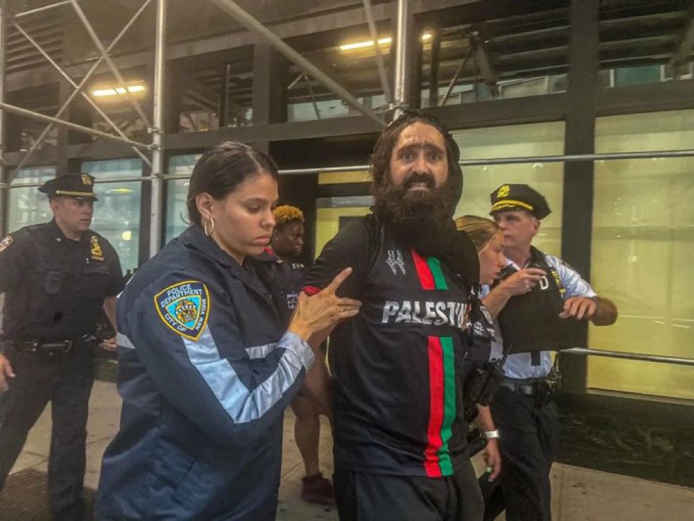 BREAKING: This man was arrested on the scene of the active shooter in Midtown, Manhattan while chanting “Free Palestine.”

The pro-Palestinian movement is a terrorist movement.