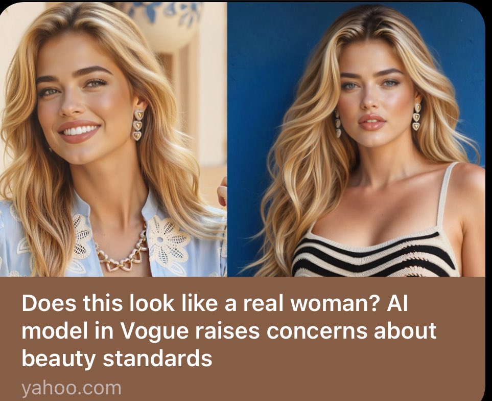 let’s see —AI is taking the coding jobs AND the modeling jobs what is a girl supposed to do