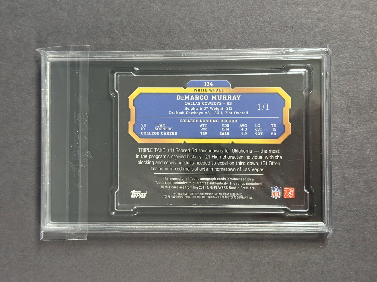 Demarco Murray 1/1 RPA

$175 shipped obo