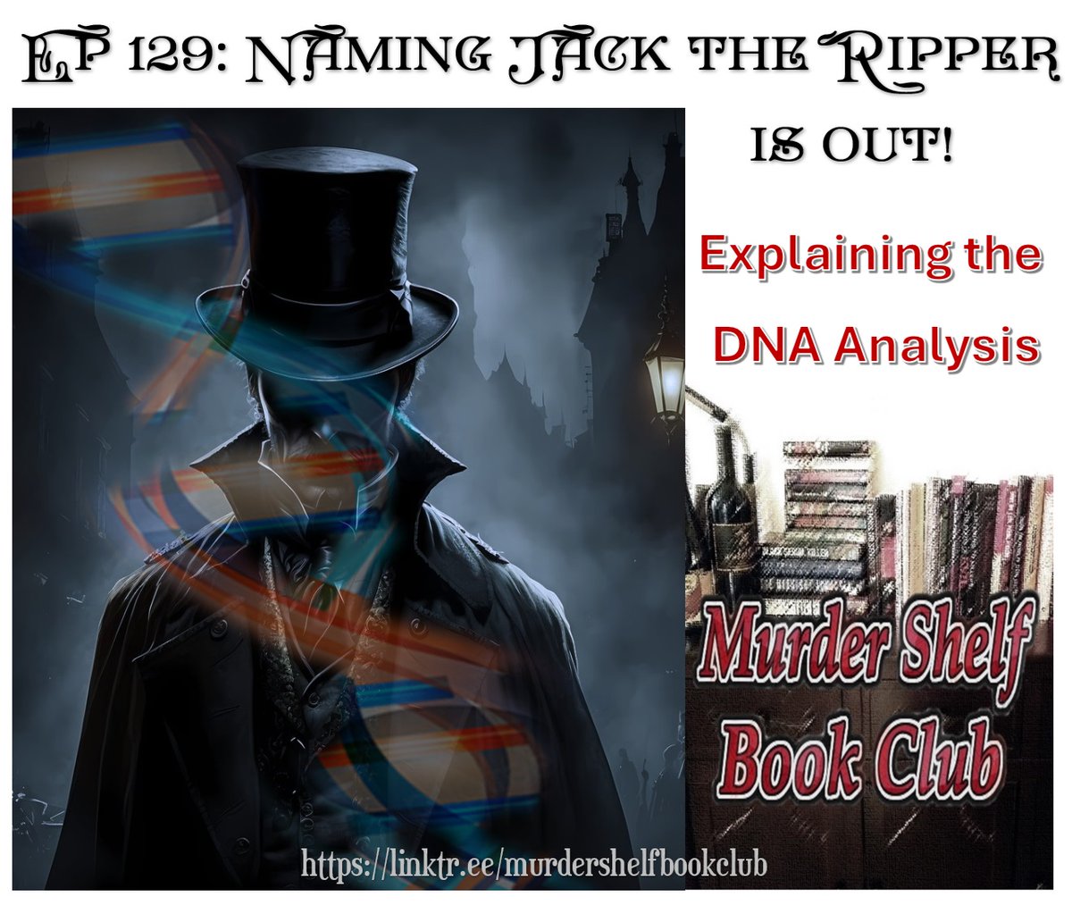 Ep 123, 127 &amp; 129:  Does the DNA found at the crime scene solve the case?  🎧 Listen &amp; get the 137 year old answer! 🧬   linktr.ee/murdershelfboo…

#podcast #bookclub #DNA #CSI #forensics #jacketheripper #victimsmatter #truecrimepodcast #truecrimecommunity #bingeworthy #trilogy