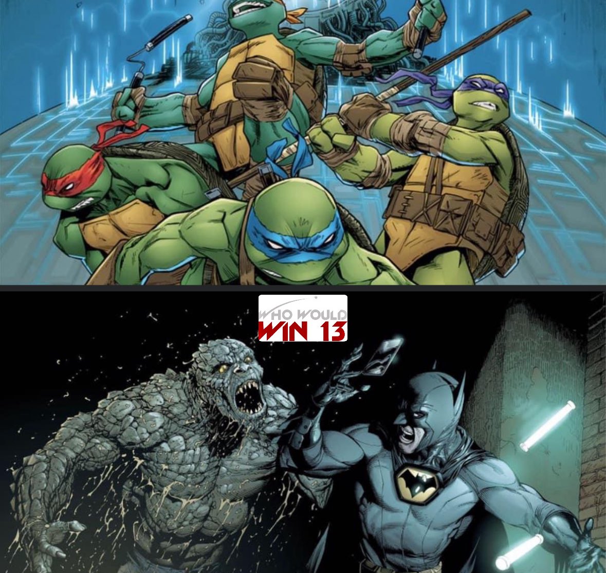 WhoWouldWin13's tweet image. #TMNT🍜 VS #KillerCroc🦇

(TMNT VS DC)

Who wins, and why⁉️

#whowouldwin #deathbattle #elonmusk