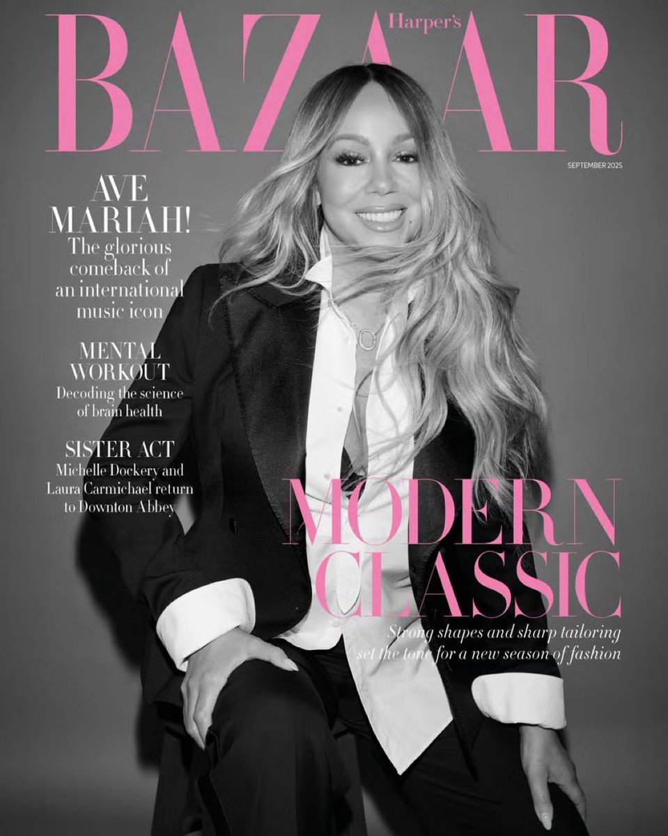 ThePopBakes's tweet image. Mariah Carey stuns on the cover of Harper’s Bazaar.