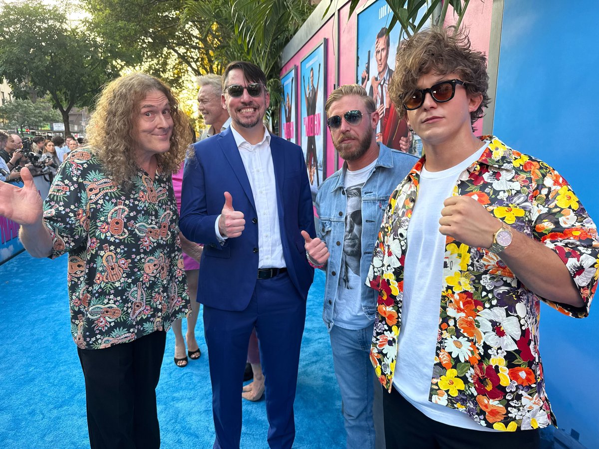 AEW's tweet image. The stars are out for the @NakedGunMovie!

Stars of the #NakedGun Liam Neeson and Paul Walter Hauser celebrated the movie's premiere with @730hook, @SexyChuckieT and @orangecassidy – plus an @alyankovic sighting!