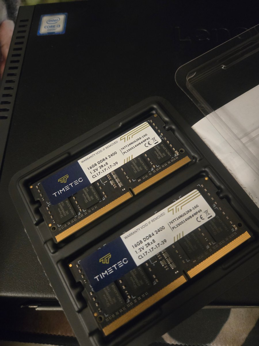 techdadteddy's tweet image. upgrading my FB marketplace desktop that is now named &quot;the little engine that could&quot; 8gb --&amp;gt; 32GB #thinkcentre #ramupgrade #memorymondays