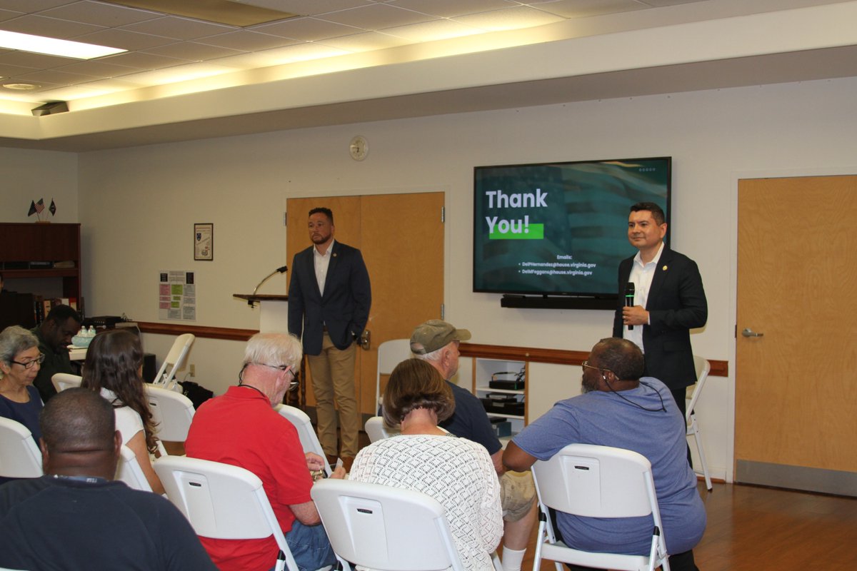 Thank you to everyone who joined <a href="/PhilforVirginia/">Delegate Phil Hernandez</a> and me tonight for our 2nd Annual Veterans &amp; Military Families Town Hall in HD97.

We are grateful to DAV Chapter 20 for hosting and to DVS for providing vital resources to those who have served. Your support means everything.