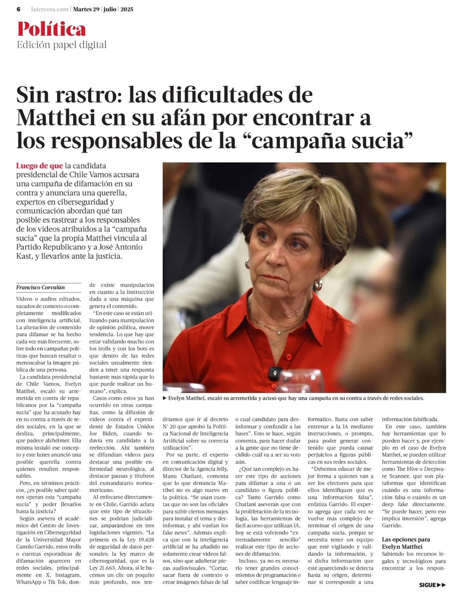 ChilePortadas's tweet image. 📰 Sin rastro: las dificultades de Matthei en su afán por encontrar a los responsables de la "campaña sucia"
#Cadem #Jara #DC #Kaiser #Kast #Matthei #Parisi #Boric #Sichel #Cooper