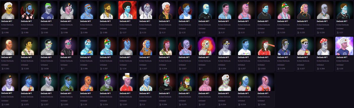 cryptobrotato's tweet image. Did you forget that @ExiledDeGods are (still) incredibly undervalued? 🤔