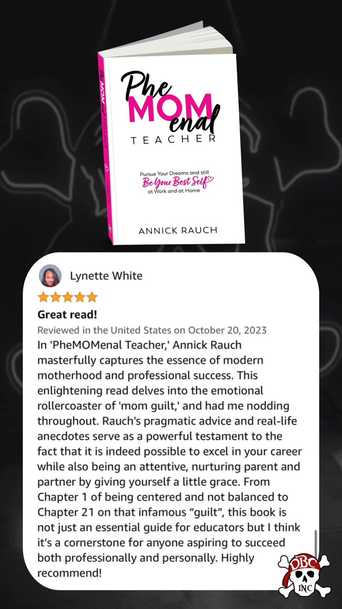 🩷🩷🩷
Are you a mom who teaches??? 
🩷🩷🩷
The feedback on #PheMOMenal Teacher by <a href="/AnnickRauch/">Annick Rauch</a> has been off the charts!! 
Excel at work, home, AND pursue your dreams!!

a.co/d/3yv4ano
#dbcincbooks #tlap #teachermom 
🩷🩷🩷