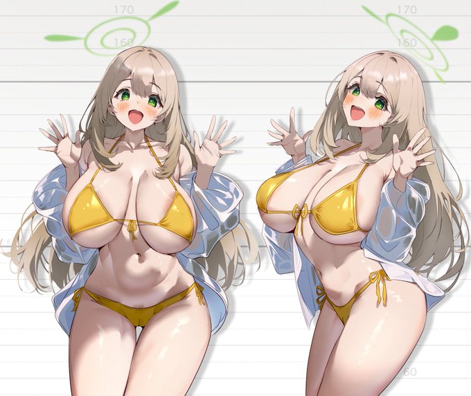 ノノミの水着 前から見るか横から見るか 