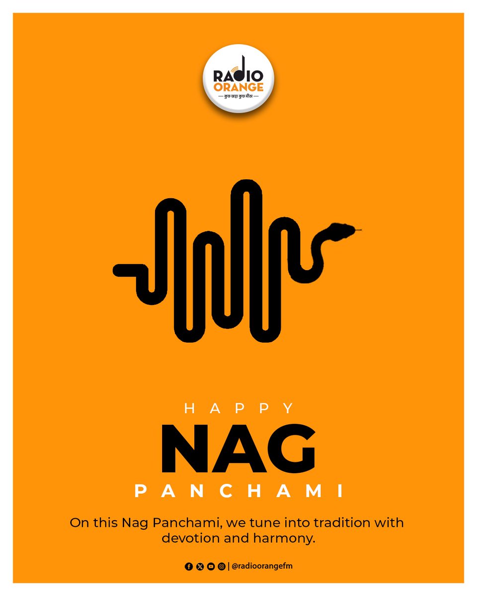 radioorangefm's tweet image. 🐍 This Nag Panchami, let’s tune into the frequency of devotion and celebrate our culture with harmony and pride 📻✨

#HappyNagPanchami #RadioOrange #DevotionVibes #CulturalCelebration  #NagPanchami2025 #nagpanchami