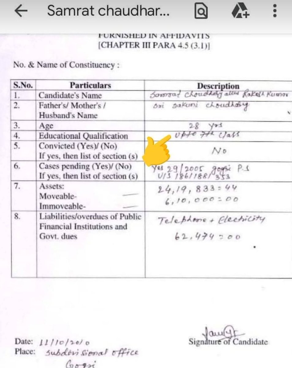 Amityadav_7272's tweet image. 🚨 बड़ी खबर बिहार से आ रही है
बताया जा रहा है कि बिहार के उप मुख्यमंत्री सम्राट चौधरी उर्फ राकेश कुमार 7 तक पढ़े है
एक Marksheet वायरल हो रही है जिसपर सम्राट चौधरी का नाम दिख रहा है लोग कह रहे हैं कि ये DCM बिहार सम्राट चौधरी की है 🫡
और लोग कह रहे है कि उन्होंने अपनी उम्र…