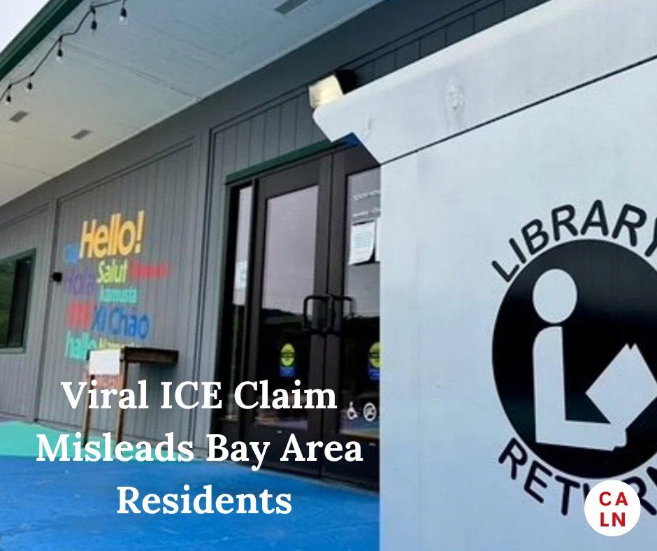 Bay Area community advocates are cautioning #community members to be wary regarding information about #ICE and immigration, following a #rumor that targeted the Marin County Library.

👉🏽  calatinonews.com/bay-area-socia…
-
✍️ Pricila Flores

<a href="/LatinoNewsNet_/">LatinoNewsNetwork.com</a>