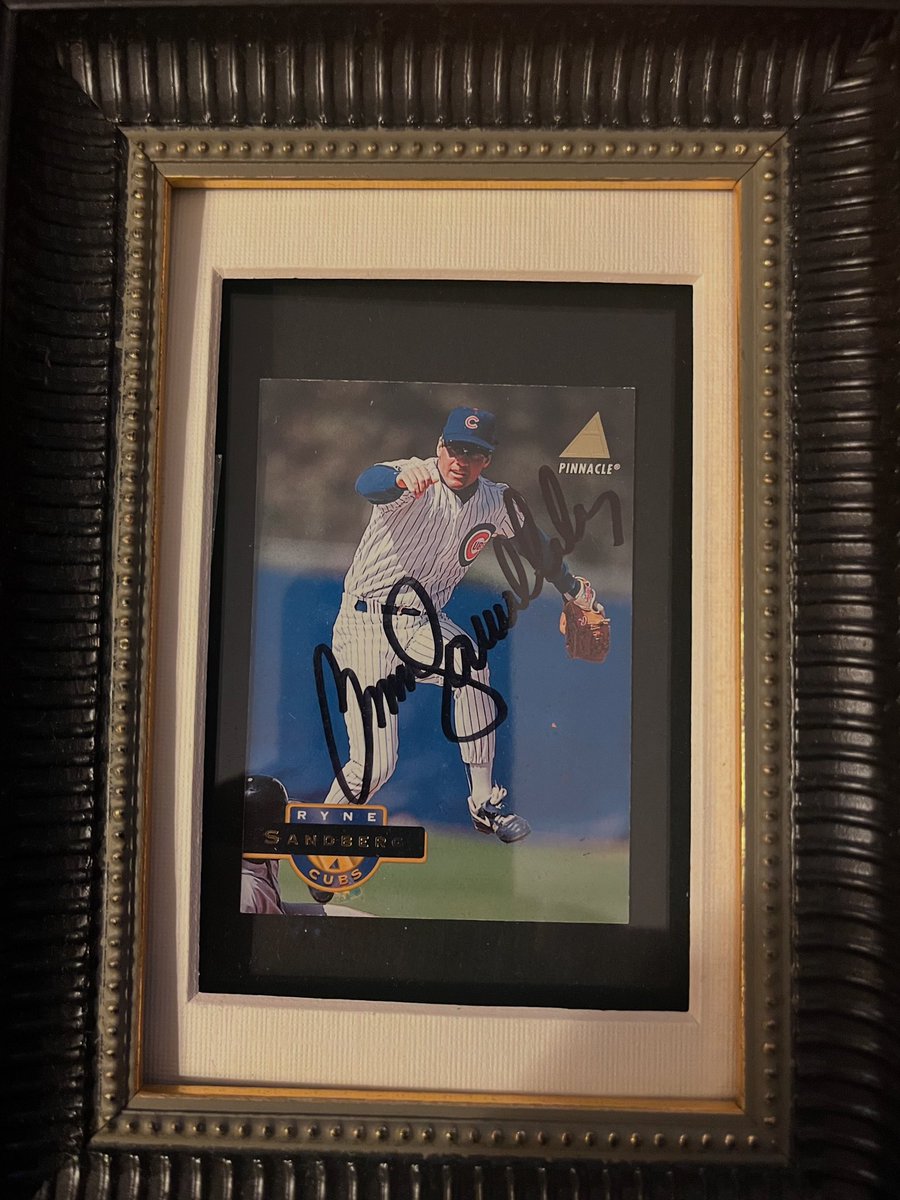 ChuckWTHR's tweet image. Mourning the death of the legendary #rynesandberg. Character, integrity and a humble superstar. Thanks to my friend Eddie for gifting me this Reno collectible for my retirement that means even more now. God bless his family.
