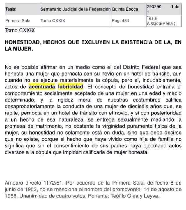 HtTrejo's tweet image. Jurisprudencia histórica.