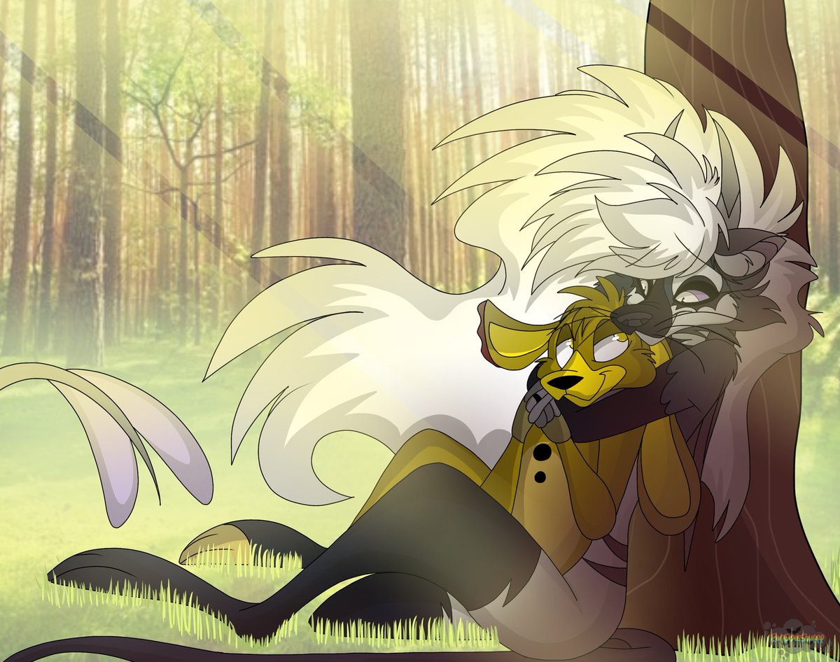Rendoesstufff's tweet image. Peaceful day with you ✨☀️🌳🌿🍃
Wrentrap wrentrap WRENTRAP!!
#furryfandom #anthroart #FNAF #FiveNightsAtFreddys #yumeship #yumetwt #tonycrynight #springtrap #wrenwoodthedemoncivet #fnafoc #wrentrap #Ocxcanon
