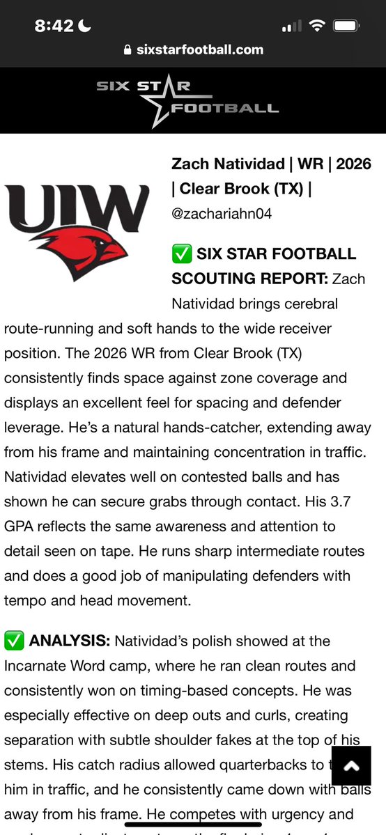 zachariahn04's tweet image. Thank you @sixstarfootball for the write up, I really appreciate this is just the beginning!!! @Nextlevelsports @_iNEEDit_ @GrowthWithDesso @coachRLJ @CoachLeatherman @RivalsFriedman @coachwhiteDP @wru_university @Coast2Coasttc @Coach__Healey @_CoachOlson @GPowersScout @TFloss32