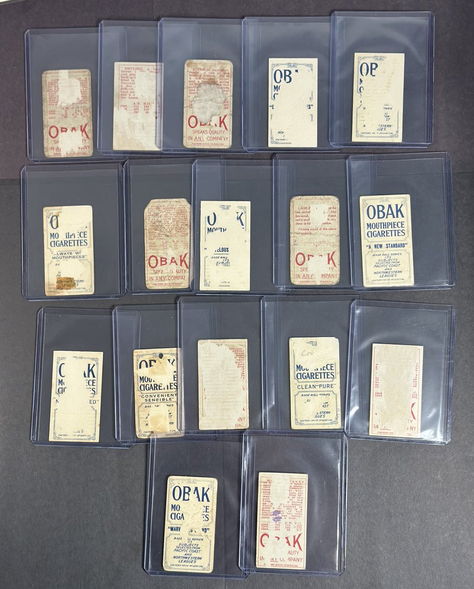 Lot of 1910 T212 Obak Cards

Didn’t look them all up but know some sell well. 

Asking $500 on the lot; 17 total cards.