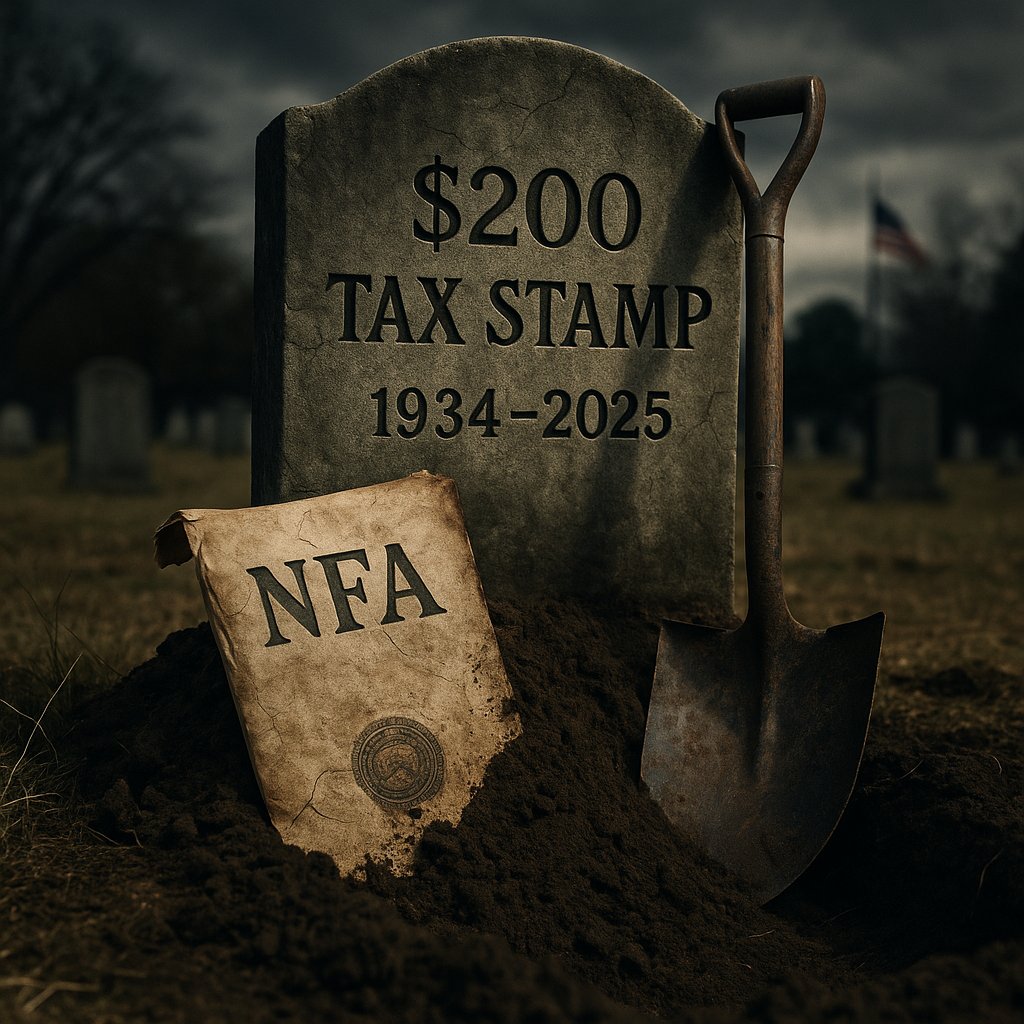 The $200 tax stamp is dead. 

Now let’s bury the rest of this tyrannical, outdated law.