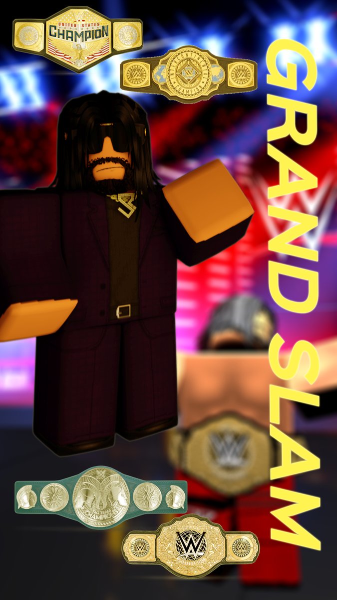 ROBLOXWWE2026's tweet photo. 🔊 HE IS A VISONARY! A REVOLUTIONARY! 🚨BREAKING: JAKE FREAKIN ROLLINS IS YOUR NEW WORLD HEAVYWEIGHT CHAMPION AND FIRST EVER GRAND SLAM CHAMPION! https://t.co/FRingUUunv
