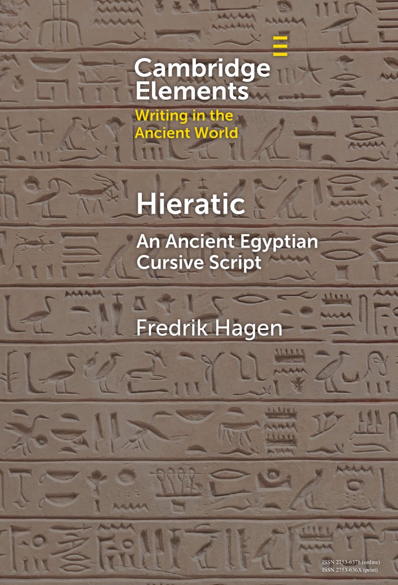 New Cambridge Element Hieratic by Fredrik Hagen is now free to read for 2 weeks! 
cup.org/4l32iLn
#cambridgeelements #archaeology