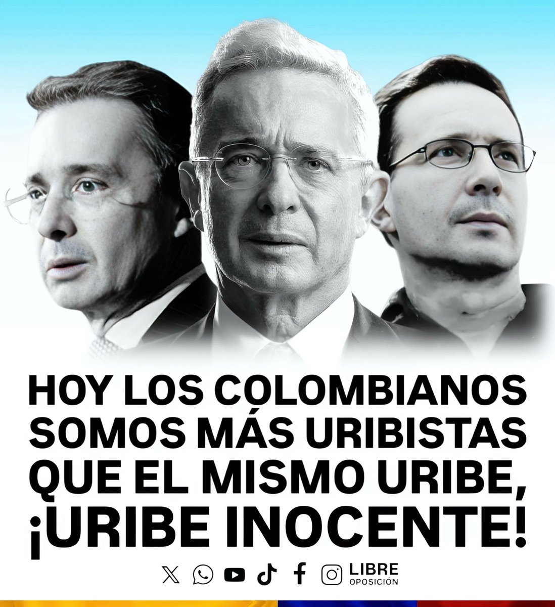Frankzm's tweet photo. Donde esta Colombia apoyando al presidente Álvaro Uribe Vélez? https://t.co/mhPadtosZh