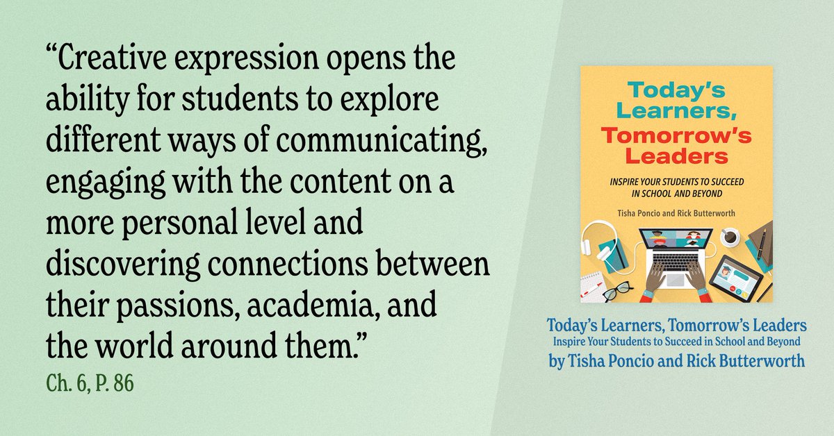 Tim Belmont (@tbelmontedu) on Twitter photo Feeling inspired by Today's Learners, Tomorrow's Leaders by <a href="/TishaPoncio/">Tisha Poncio</a> & <a href="/r1ck11/">Rick Butterworth</a>. This quote in particular captures exactly why projects such as student podcasting matter - it's about passion, connection, and communication. #EdTech #AuthenticLearning Feeling inspired by Today's Learners, Tomorrow's Leaders by <a href="/TishaPoncio/">Tisha Poncio</a> & <a href="/r1ck11/">Rick Butterworth</a>. This quote in particular captures exactly why projects such as student podcasting matter - it's about passion, connection, and communication. #EdTech #AuthenticLearning