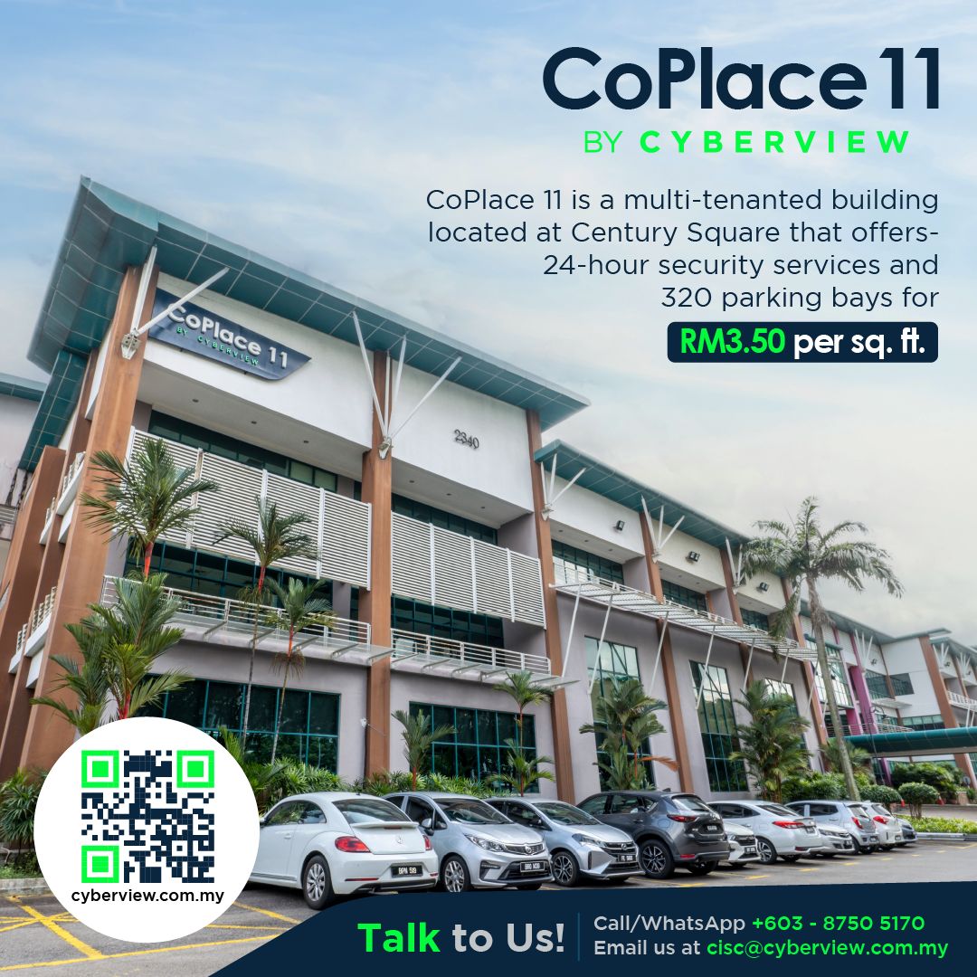 Cyberview (@cyberviewmy) on Twitter photo Come and be among the innovators of a Global Tech Hub!
Located in Cyberjaya, CoPlace 11 offers a business environment surrounded by leading MNCs, GLCs, and Government Institutions, creating a dynamic ecosystem for growth, collaboration, and innovation.
<a href="/Twt_Cyberjaya/">Cyberjaya Info</a> Come and be among the innovators of a Global Tech Hub!
Located in Cyberjaya, CoPlace 11 offers a business environment surrounded by leading MNCs, GLCs, and Government Institutions, creating a dynamic ecosystem for growth, collaboration, and innovation.
<a href="/Twt_Cyberjaya/">Cyberjaya Info</a>