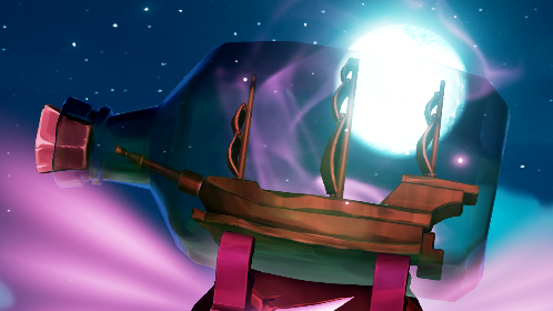 Pipsuwu's tweet image. Magical Ship in a Bottle🌙

#SoTShot @SeaOfThieves #SeaofThieves