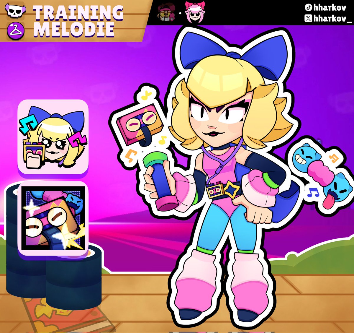 #BrawlStars : PHYSICAL JAE-YONG &amp; TRAINING MELODIE 🎶⚡📻 Retropolis skin ideas!

(149 gems)
#BrawlStars #jaeyong #melodie #retropolis
