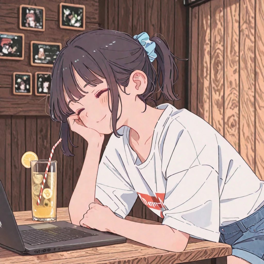 wanko_r32's tweet image. 屋内でもしっかり水分補給しようね🍋
#Alart #AIイラスト