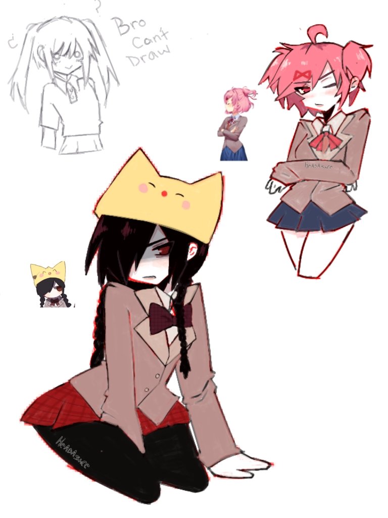 More d(n)oodles 
#DokiDokiLiteratureClub #MogekoCastle #drawing